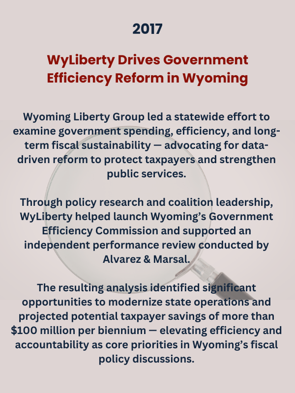 WyLiberty Drives Government Efficiency Reform in Wyoming
