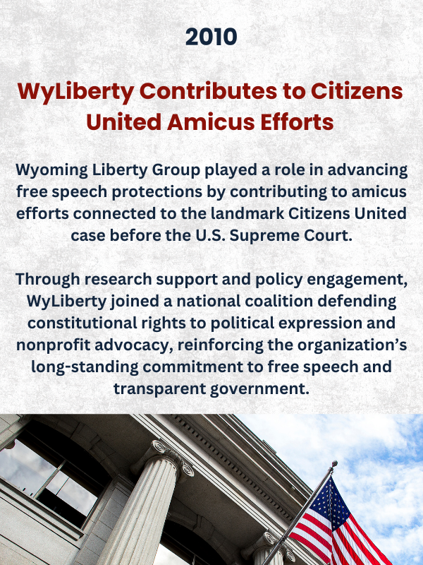 WyLiberty Contributes to Citizens United Amicus Efforts