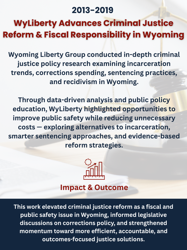 WyLiberty Advances Criminal Justice Reform &amp; Fiscal Responsibility in Wyoming