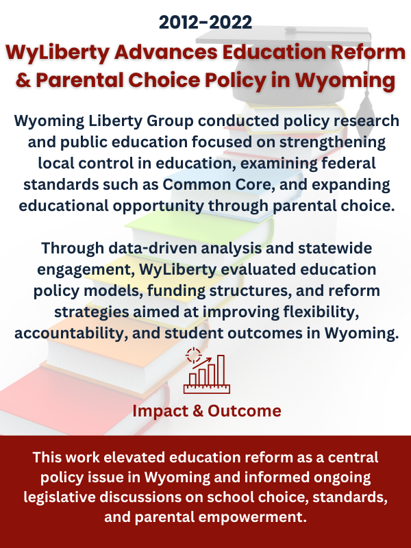 WyLiberty Advances Education Reform &amp; Parental Choice Policy in Wyoming