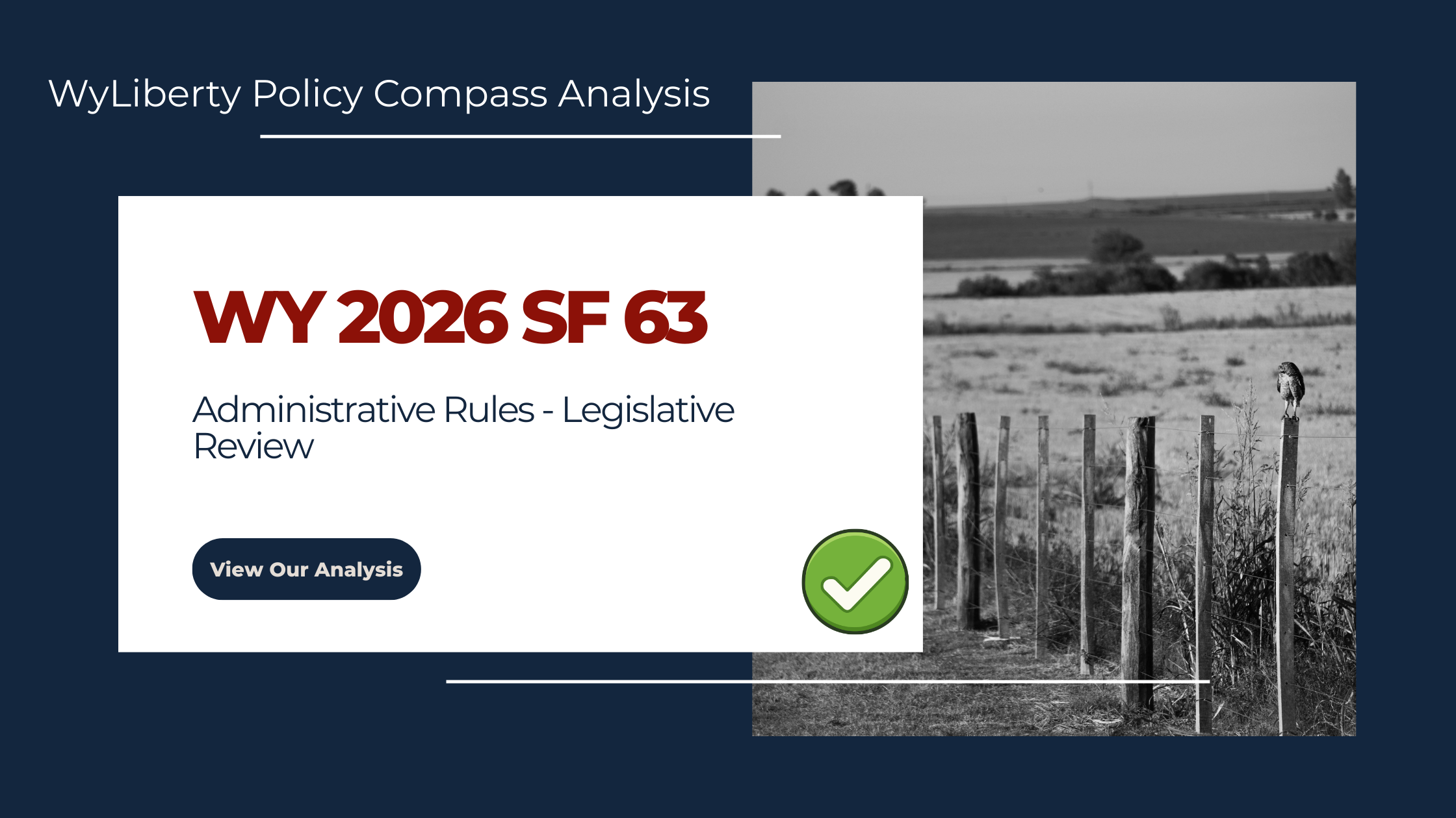 WY 2026 SF 63 Administrative Rules - Legislative Review - February 11, 2026