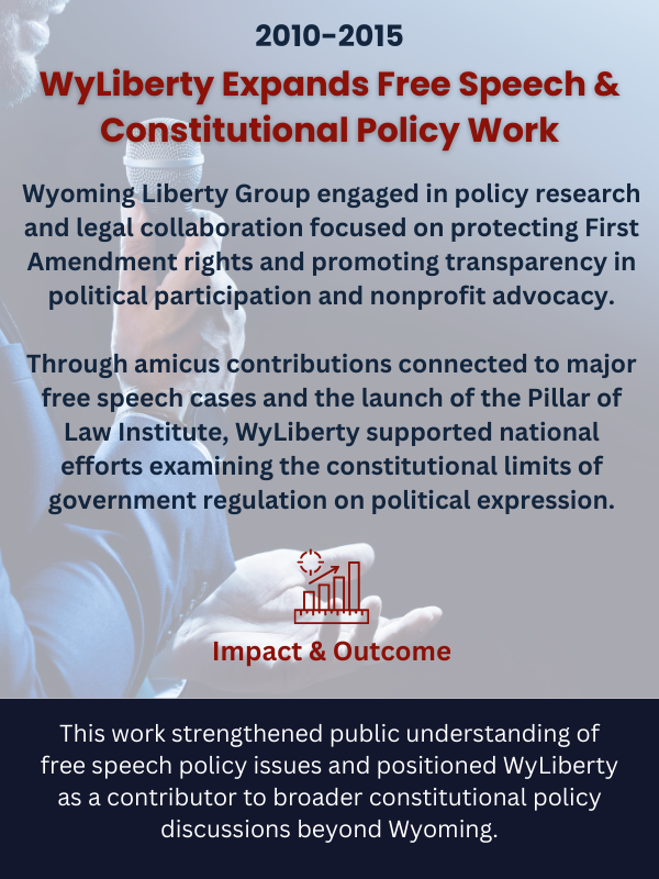 WyLiberty Expands Free Speech & Constitutional Policy Work