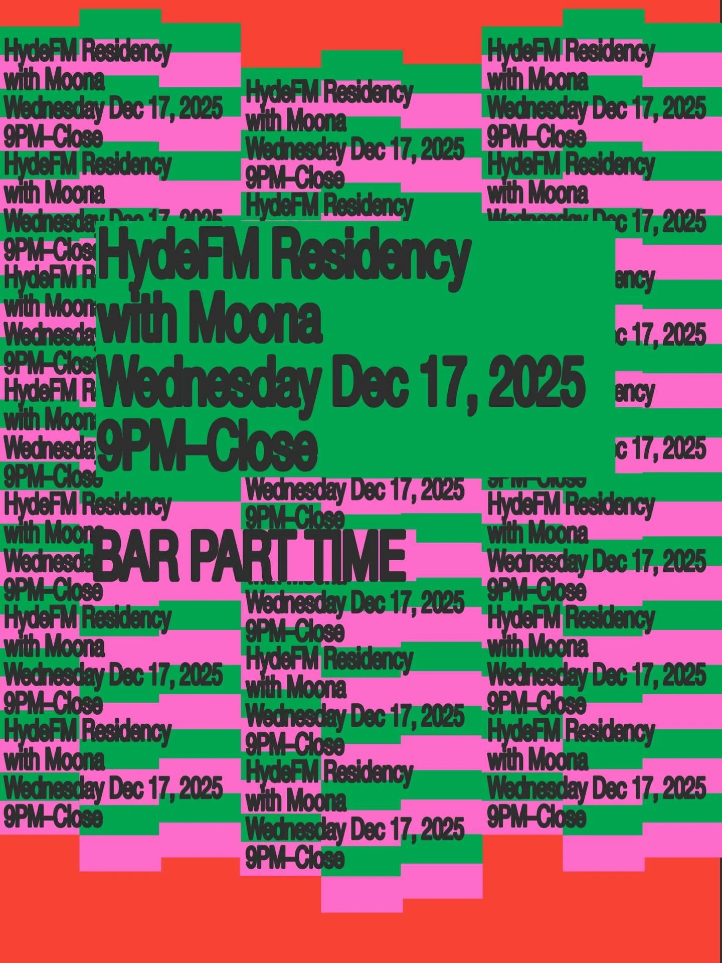 Our last BPT residency of the year with @hannahermisch playing an upbeat latin mix extra smooth 
Come dance one more time before Christmas and we&rsquo;ll see you on New Year&rsquo;s Eve at moongate lounge!