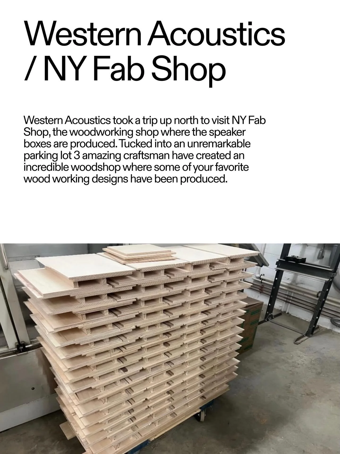 Western Acoustics took a trip up to Woodstock to visit the first step in the building of the type 2.1. Steve took us through the building process and shared a little bit about his background. We are proud to be collaborating with such a unique crafts