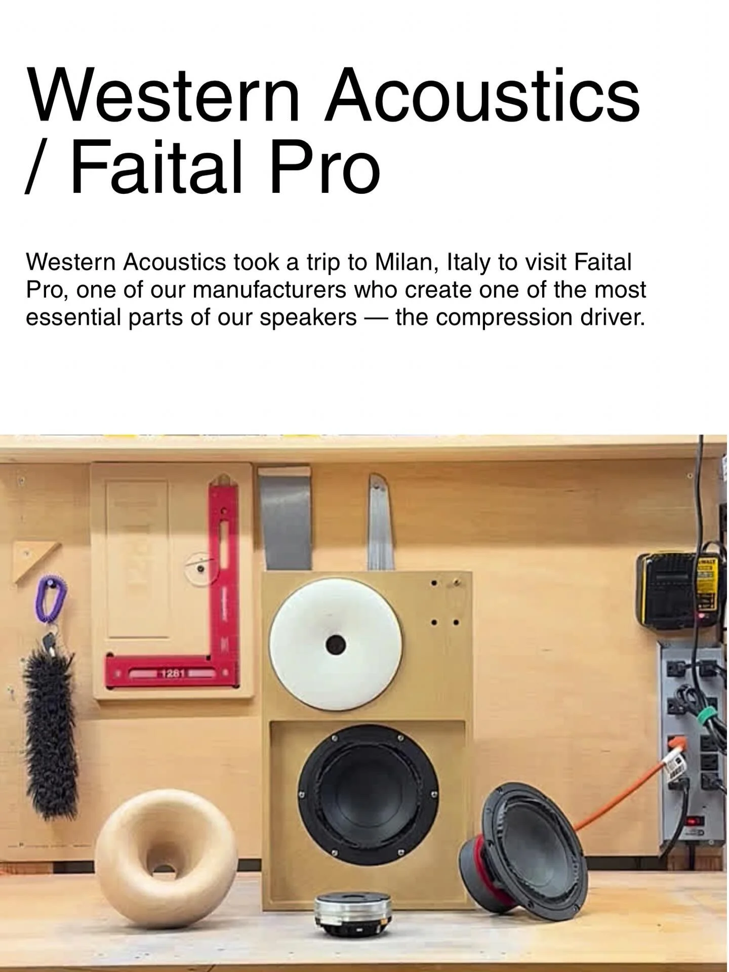 We took a trip to Milan to visit one of our manufacturers @faitalpro who creates a key part of our type 2.1 speaker. We got a chance to speak with sales manager Gianluca and learn more about what really goes in to each component of the compression dr