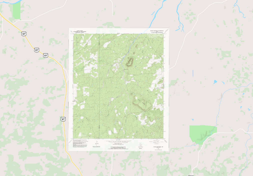 USGS Map, Table Mountain
