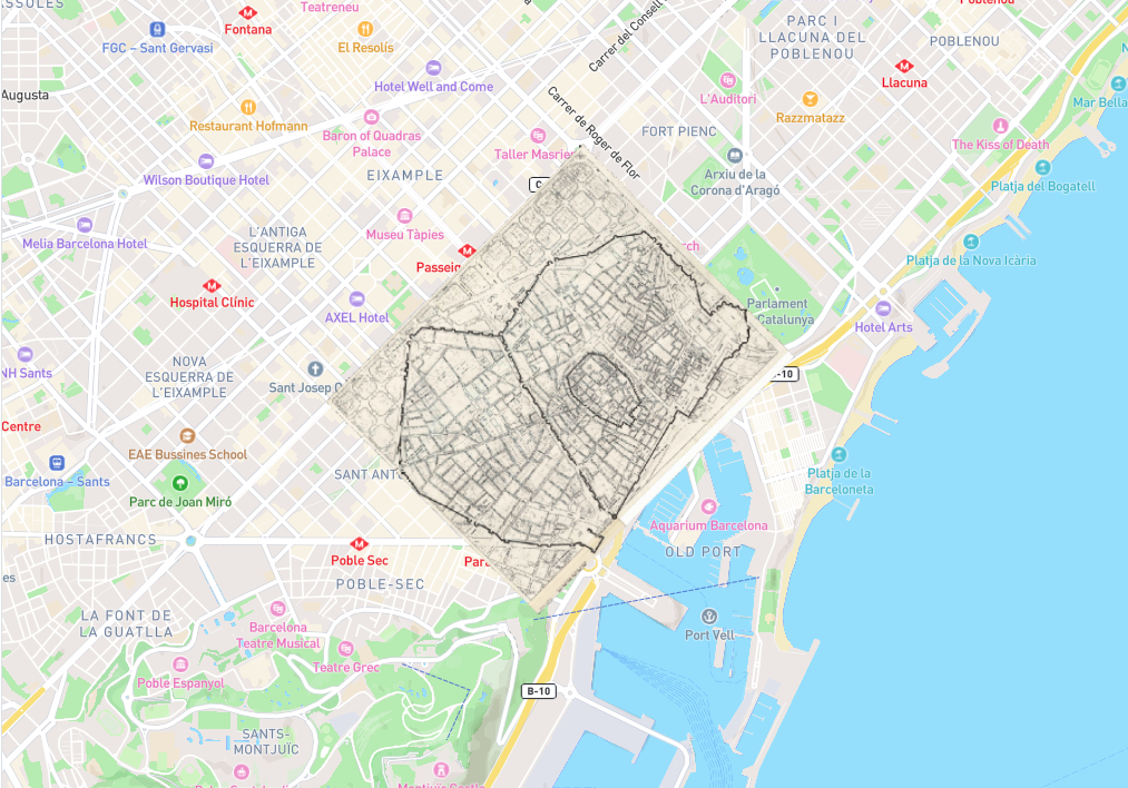 Historical Map, Barcelona