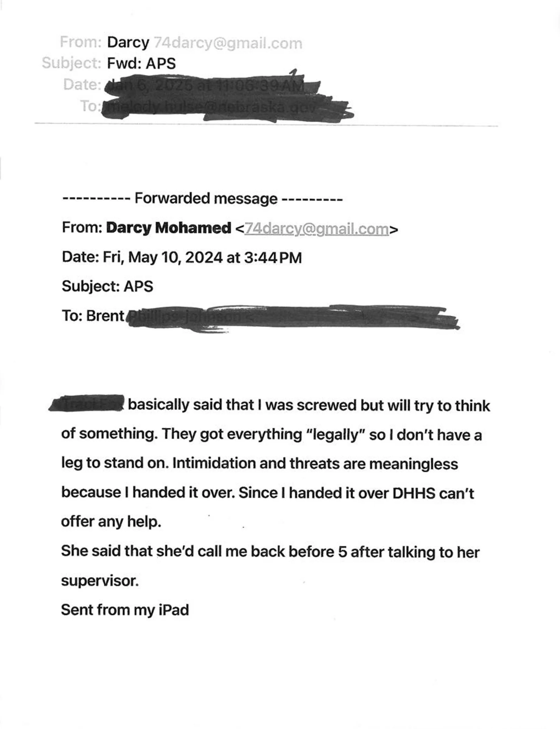 May 10, 2024 APS Response