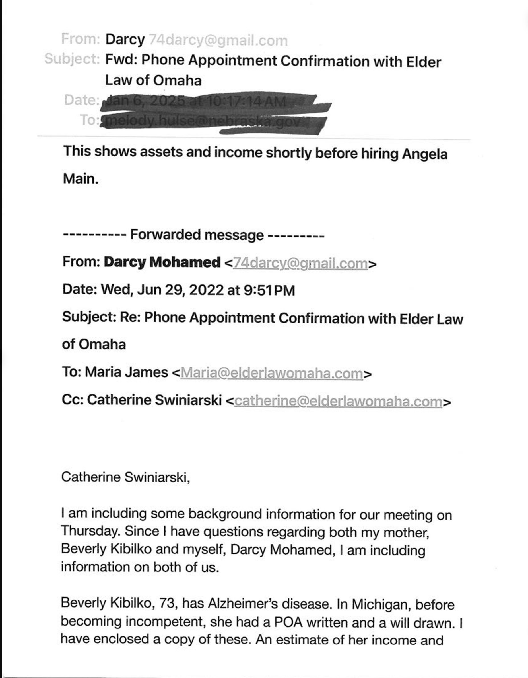 Elder Law Email - Page 1