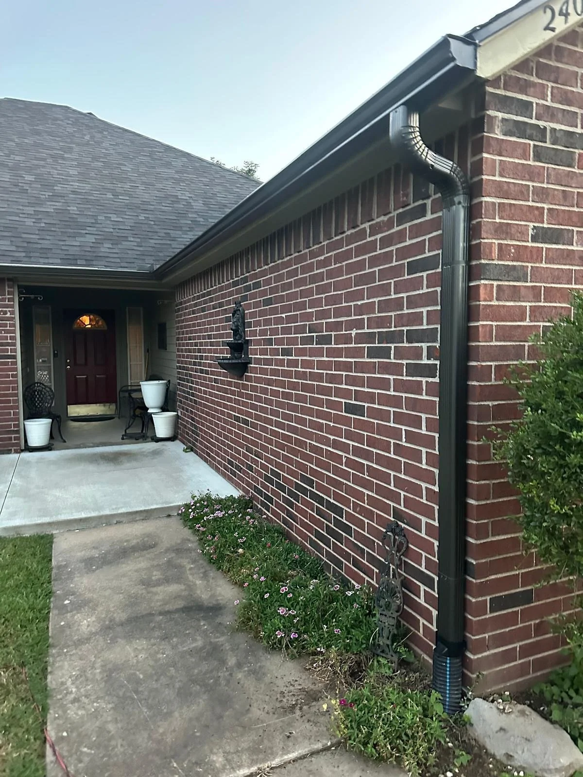 Gutters on a front porch