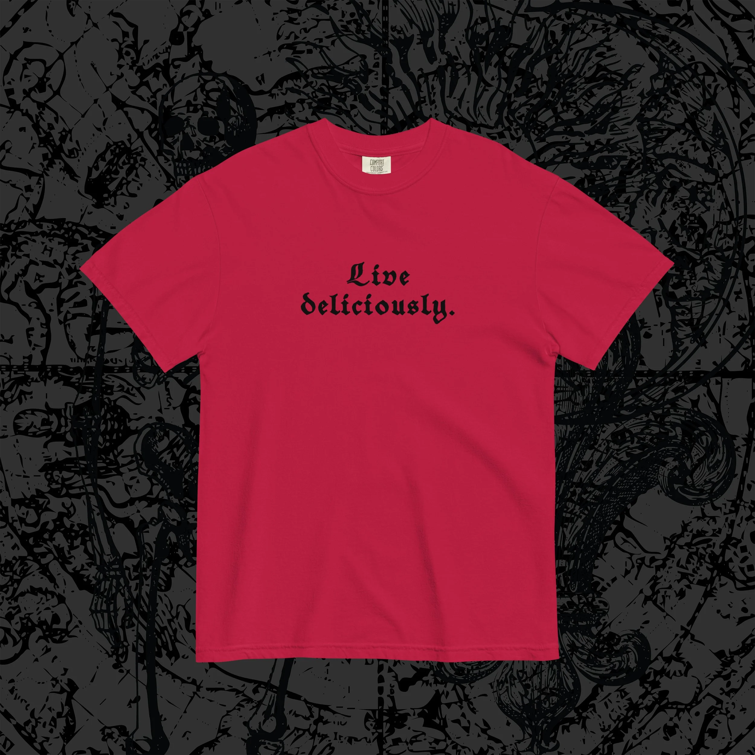 20251126_livedeliciously_redunishirt_front.jpg