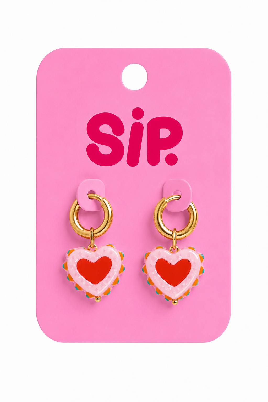 Candy Heart Drop Earrings