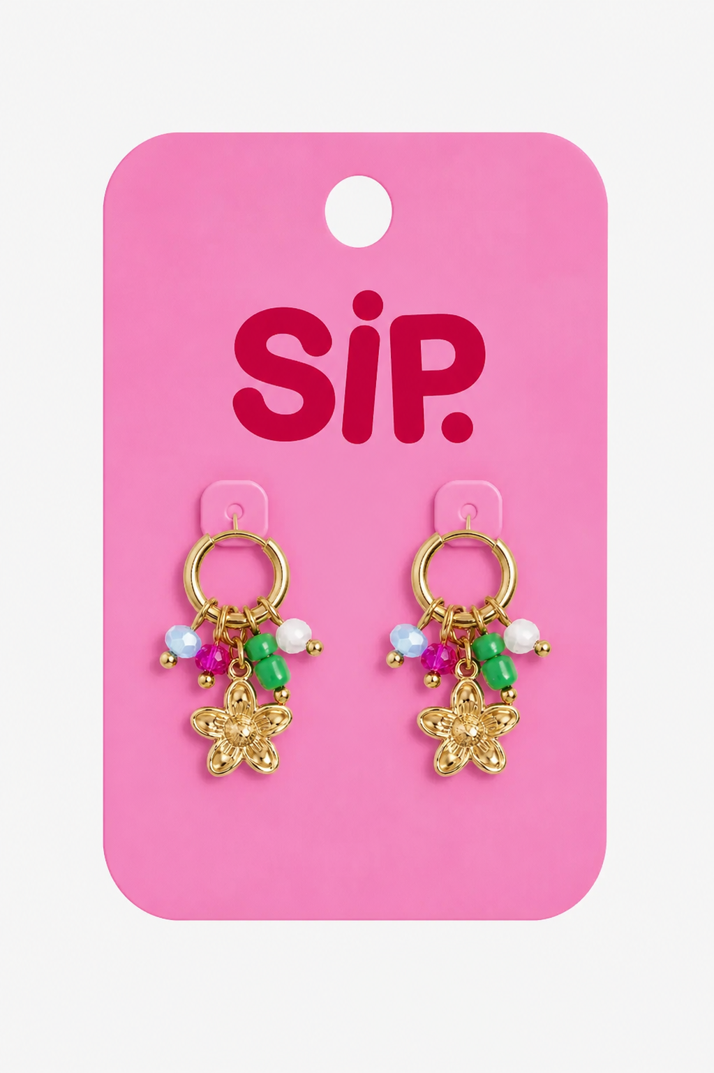 Stainless Bloom Drop Earrings