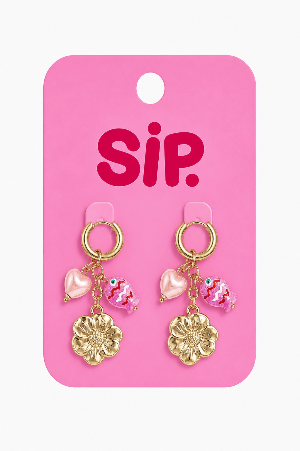 Golden Ocean Fish Earrings