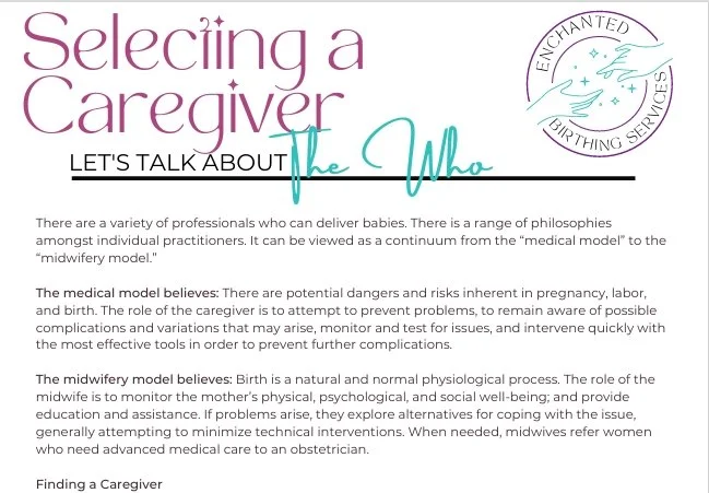 Selecting a Care Provider