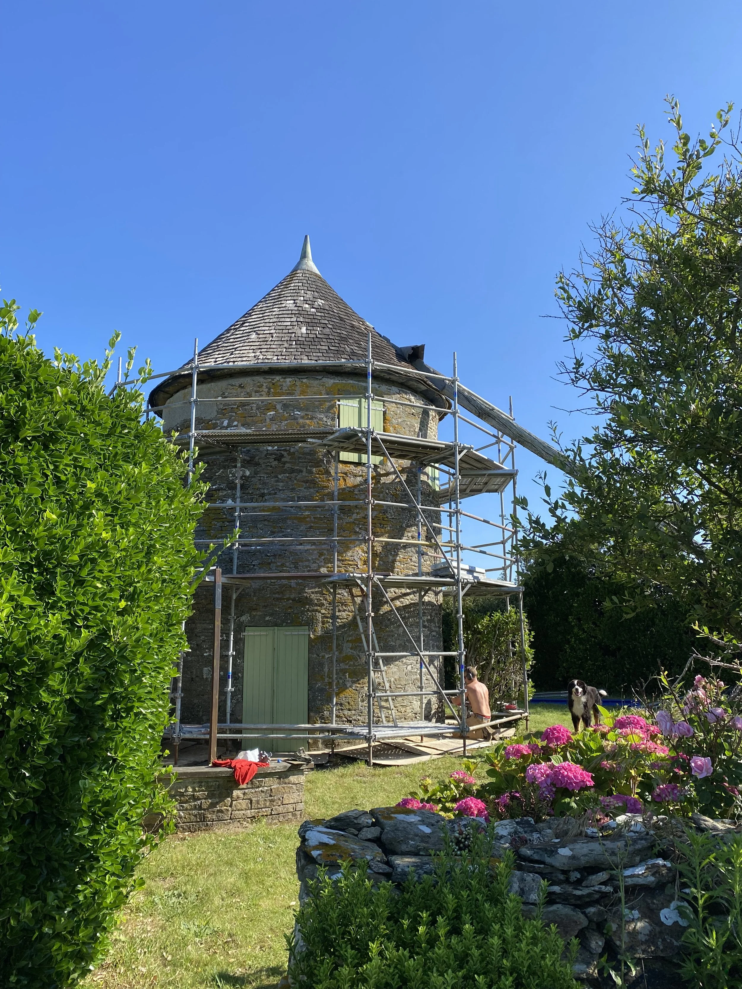 Projet de rénovation d'un moulin, suite à un sinistre.