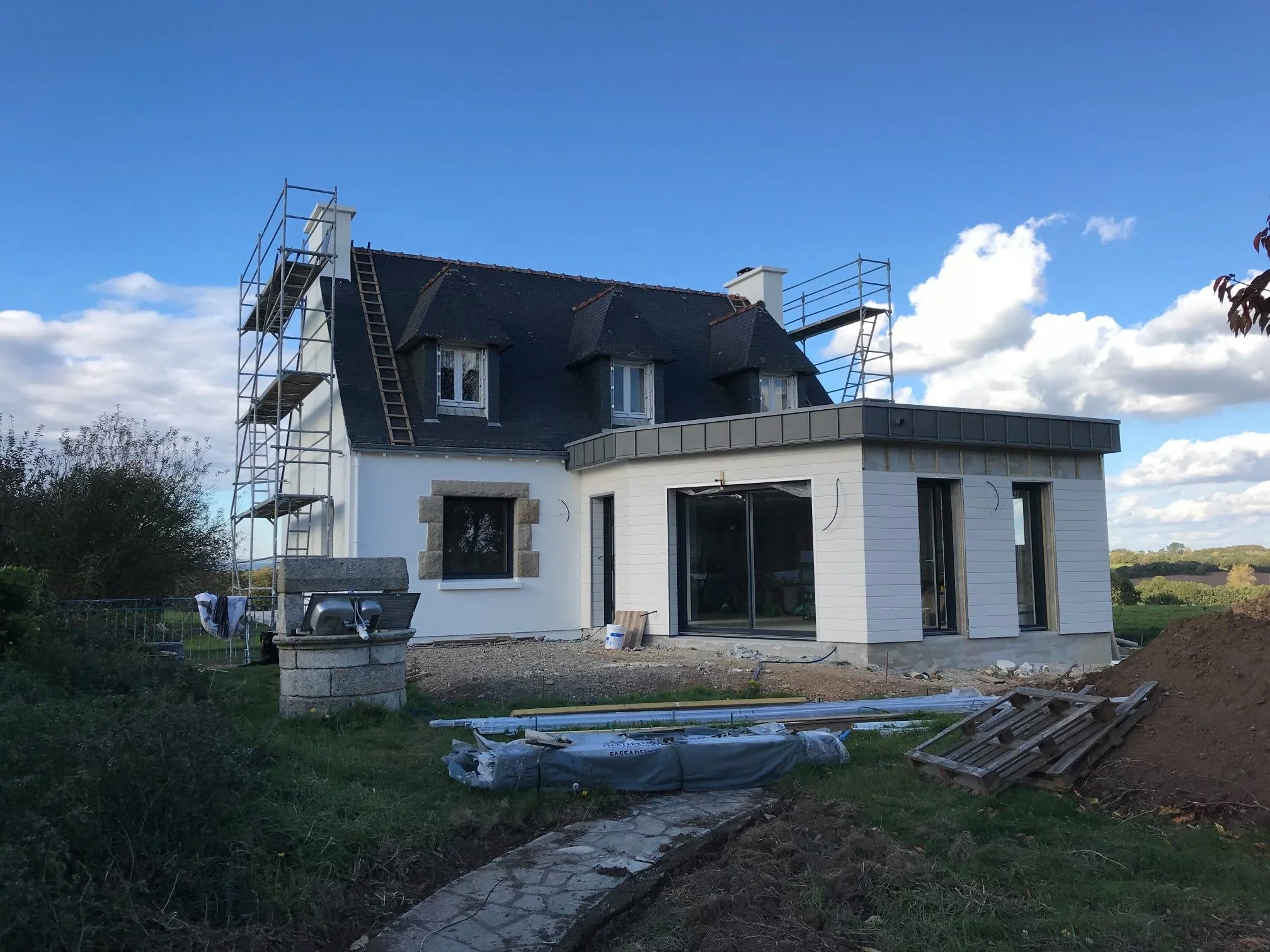 Projet extension de maison en bardage.