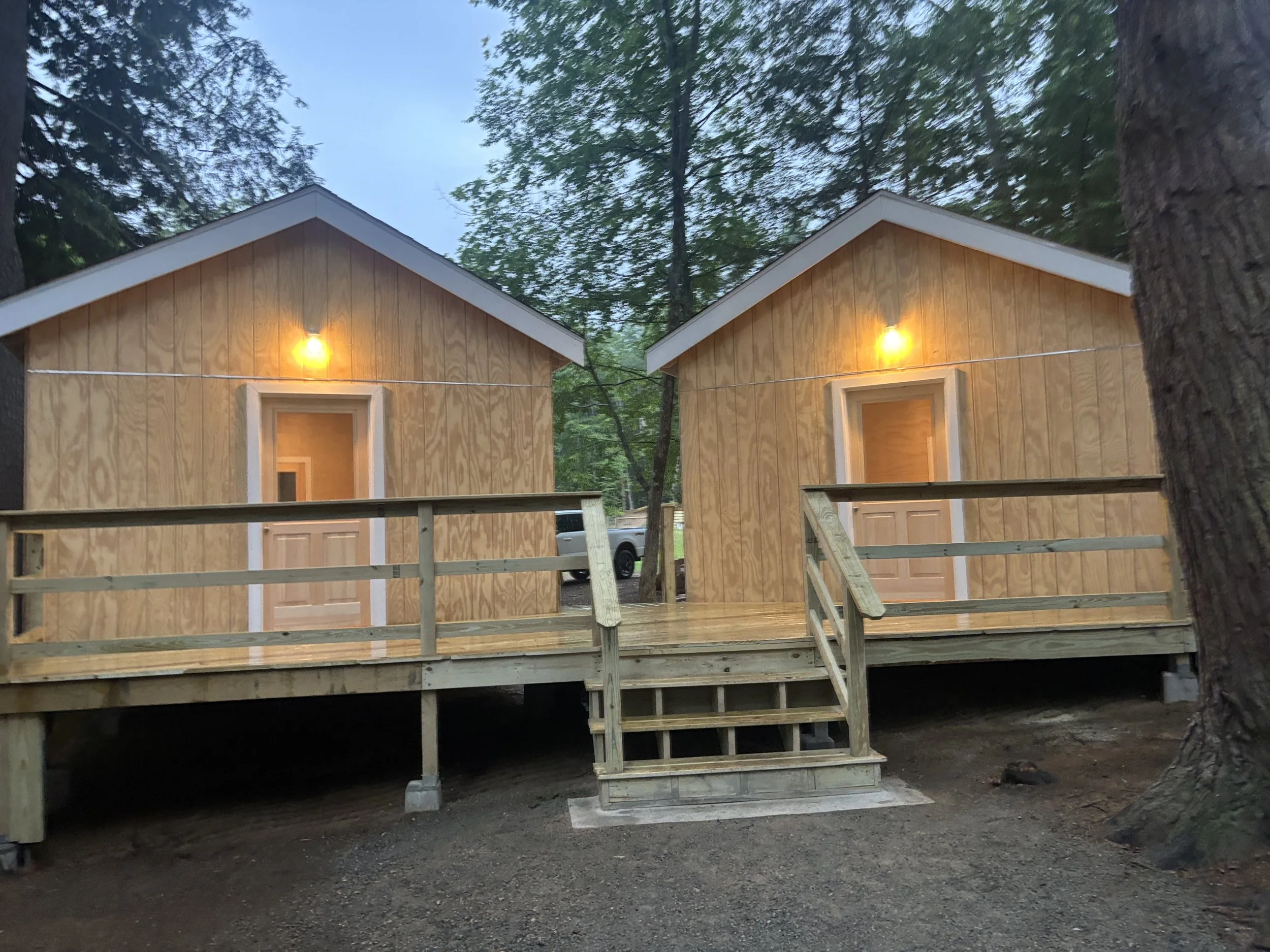 Camp cabins.