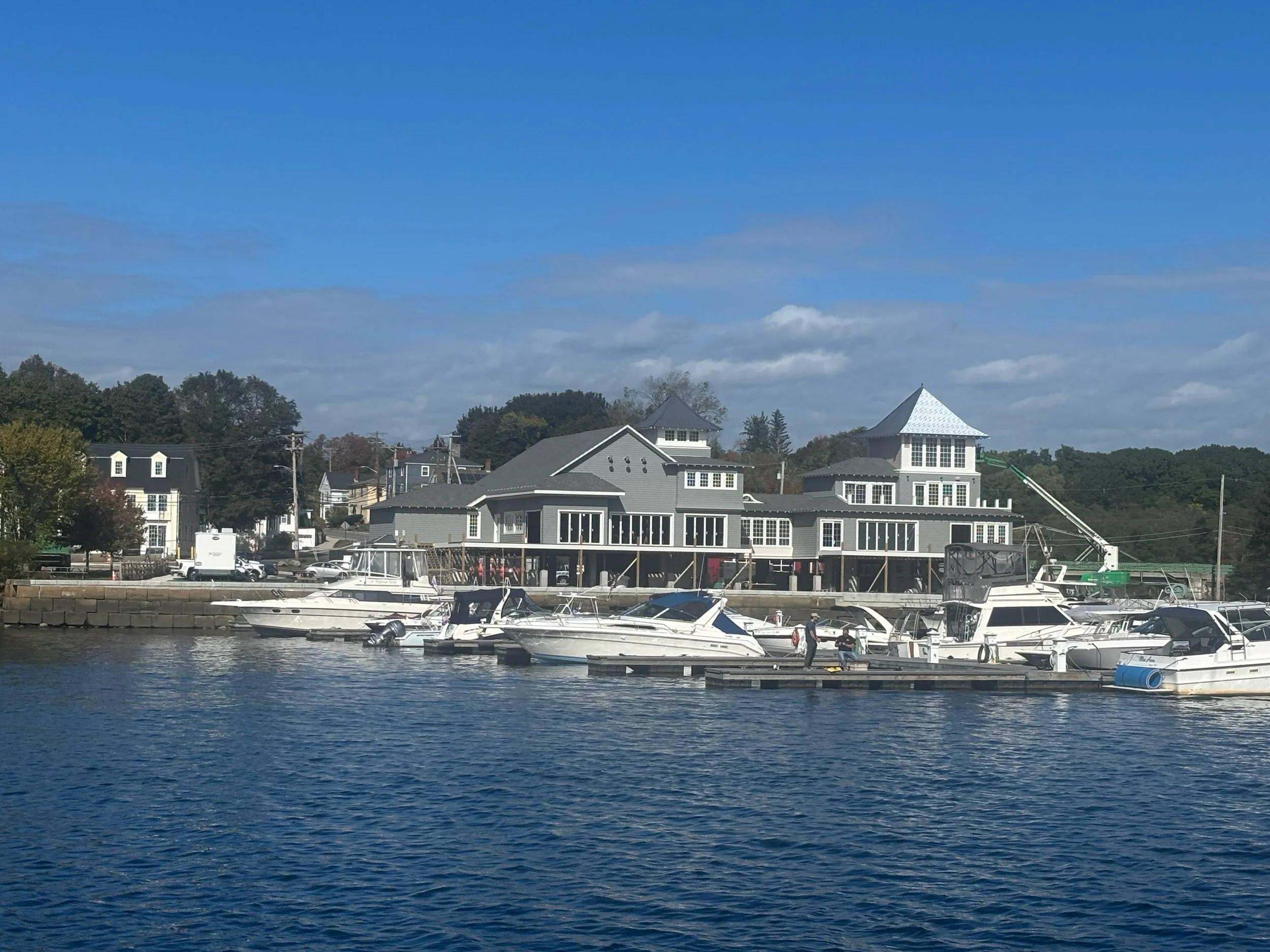 A view of the marina from the river.