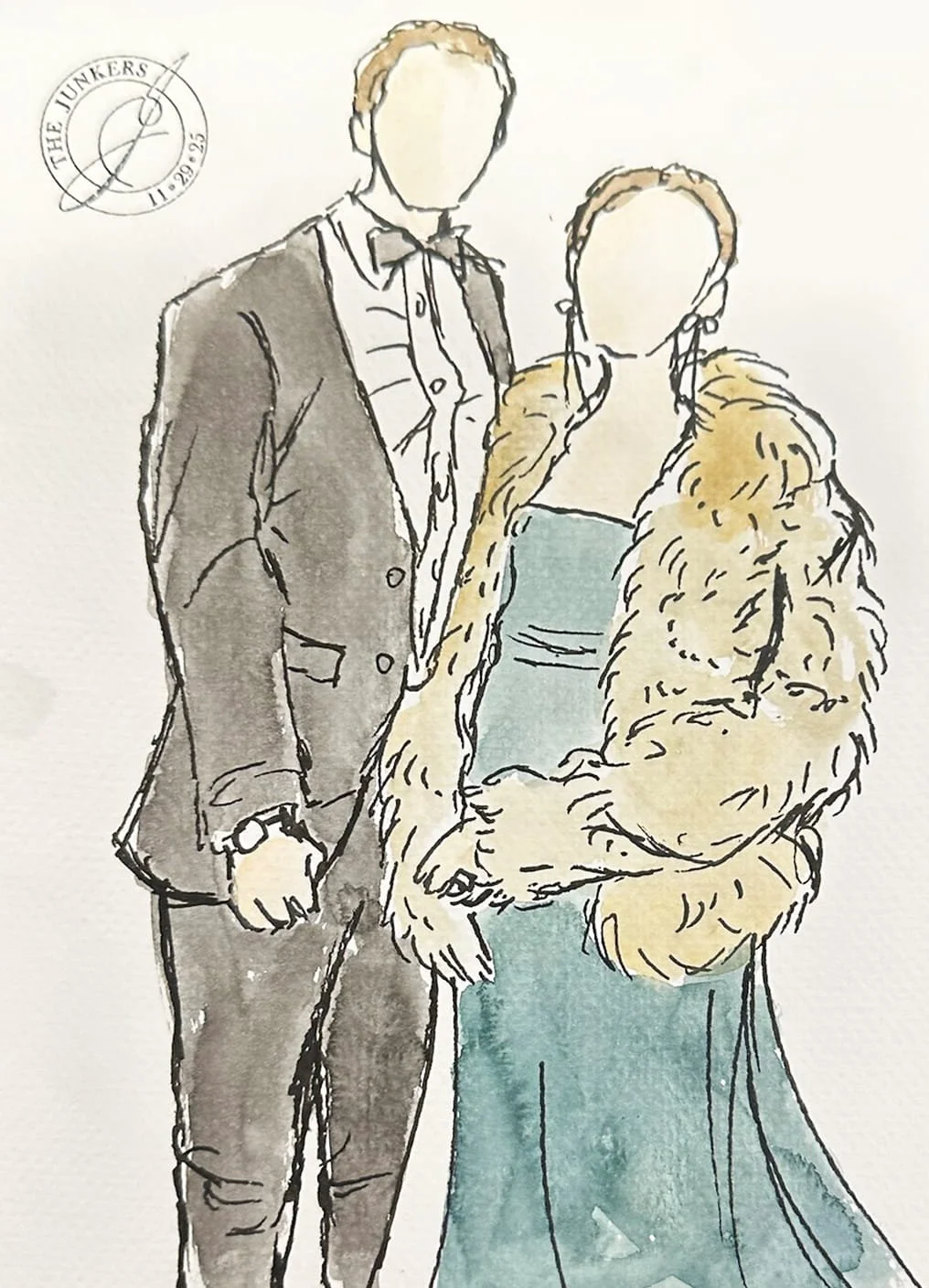 Couple Watercolor Guest Portrait