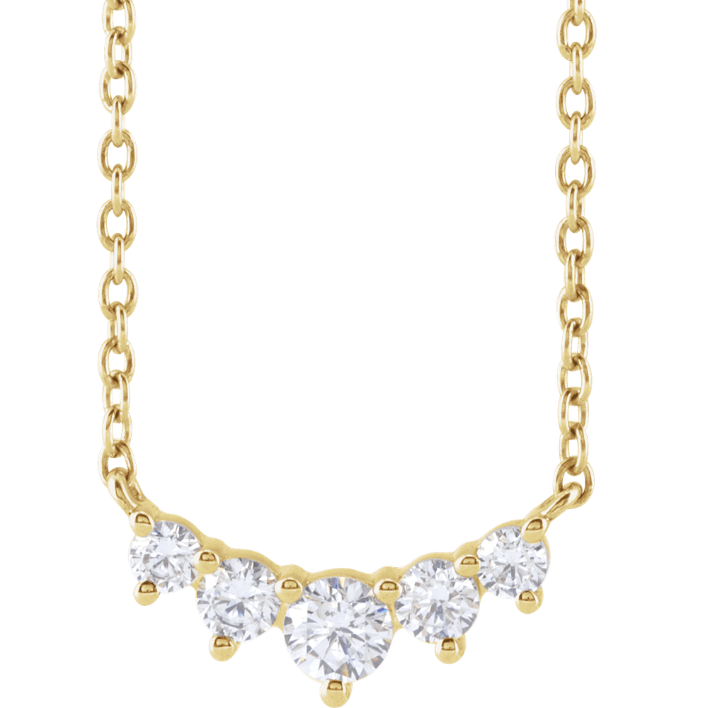 5 Stone Diamond Necklace