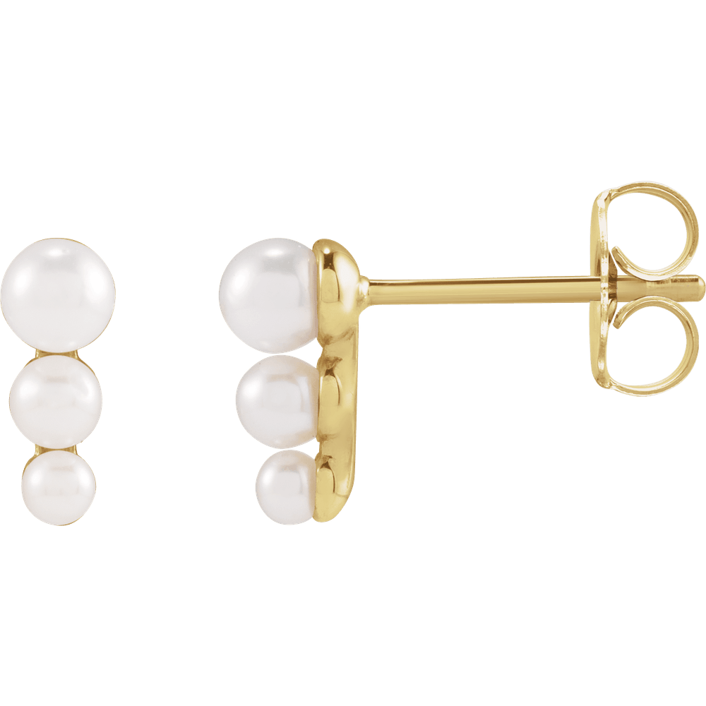 Graduated Pearl Earrings