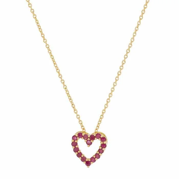 Ruby Heart Necklace