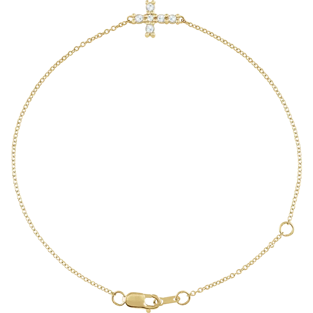 Diamond Cross Bracelet