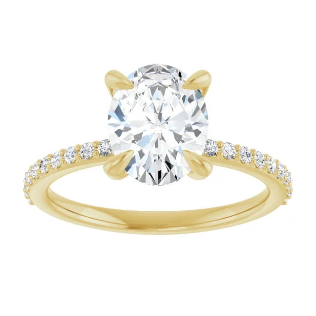 Solitaire on Diamond Band