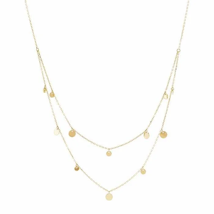 Double Layer Disc Necklace