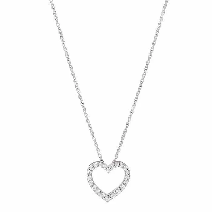 Diamond Open Heart Necklace