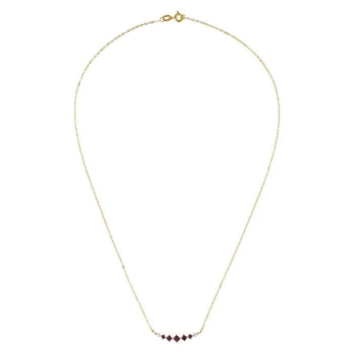 Diamond + Garnet Necklace