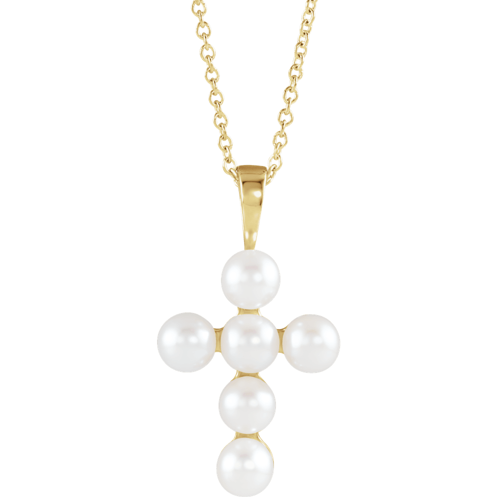 Pearl Cross Necklace