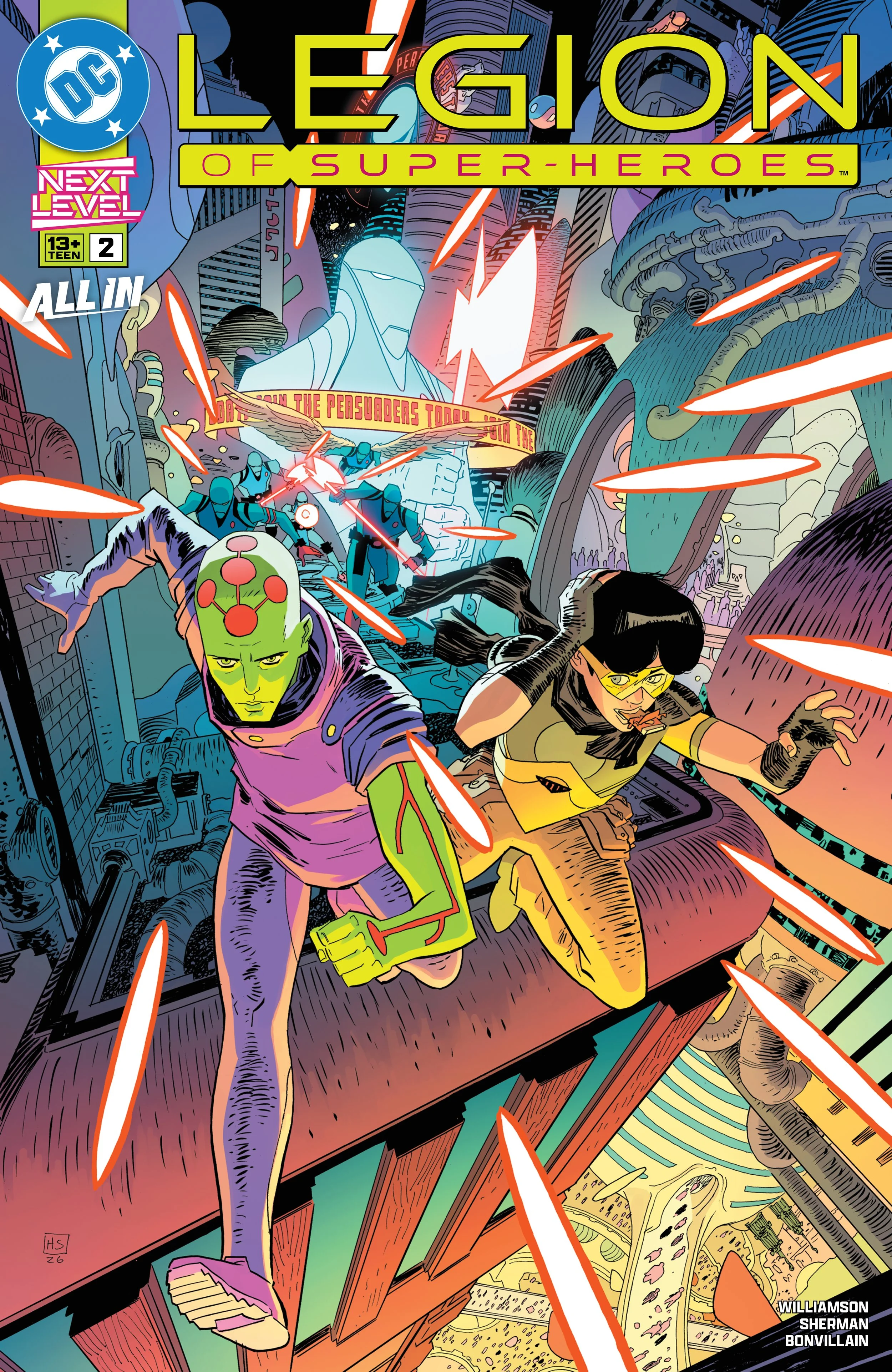 LEGION OF SUPER-HEROES #2 by Joshua Williamson, Hayden Sherman, Tamra Bonvillain& Hassan Otsmane-Elhaou (DC COMICS)