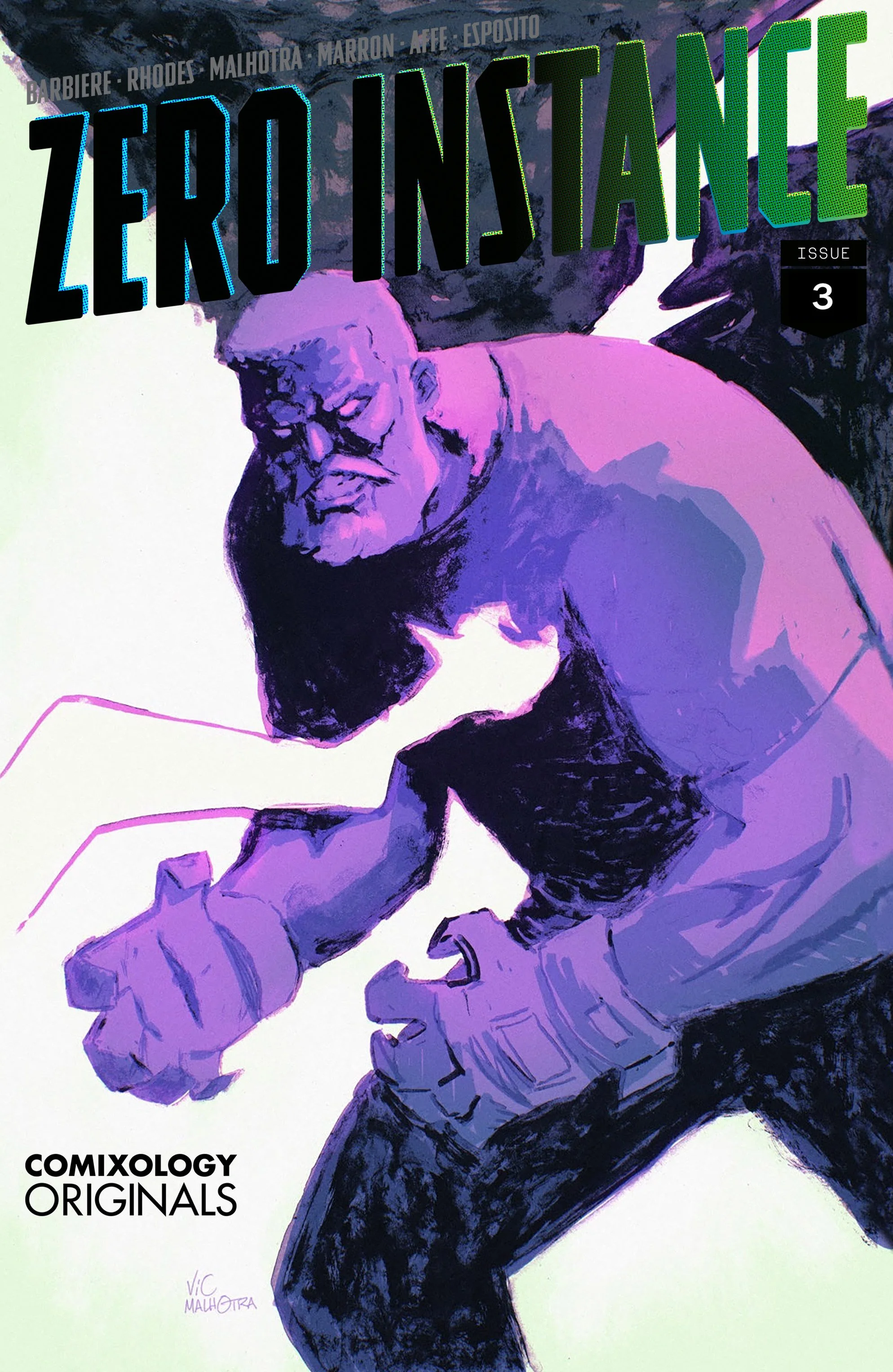 ZERO INSTANCE #3 by Frank Barbiere, Stephen Rhodes, Eoin Marron, Lauren Affe & Taylor Esposito (COMIXOLOGY ORIGINALS) - Braxir/Chris charging up energy