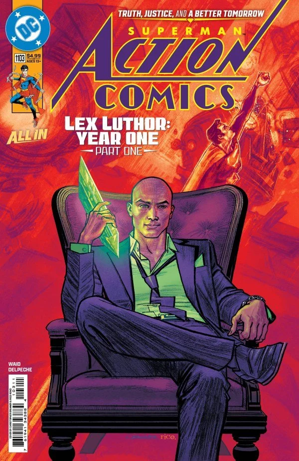 ACTION COMICS #1103 by Mark Waid, Patricio Delpeche & Steve Wands (DC Comics) - Lex Luthor holding Kryptonite