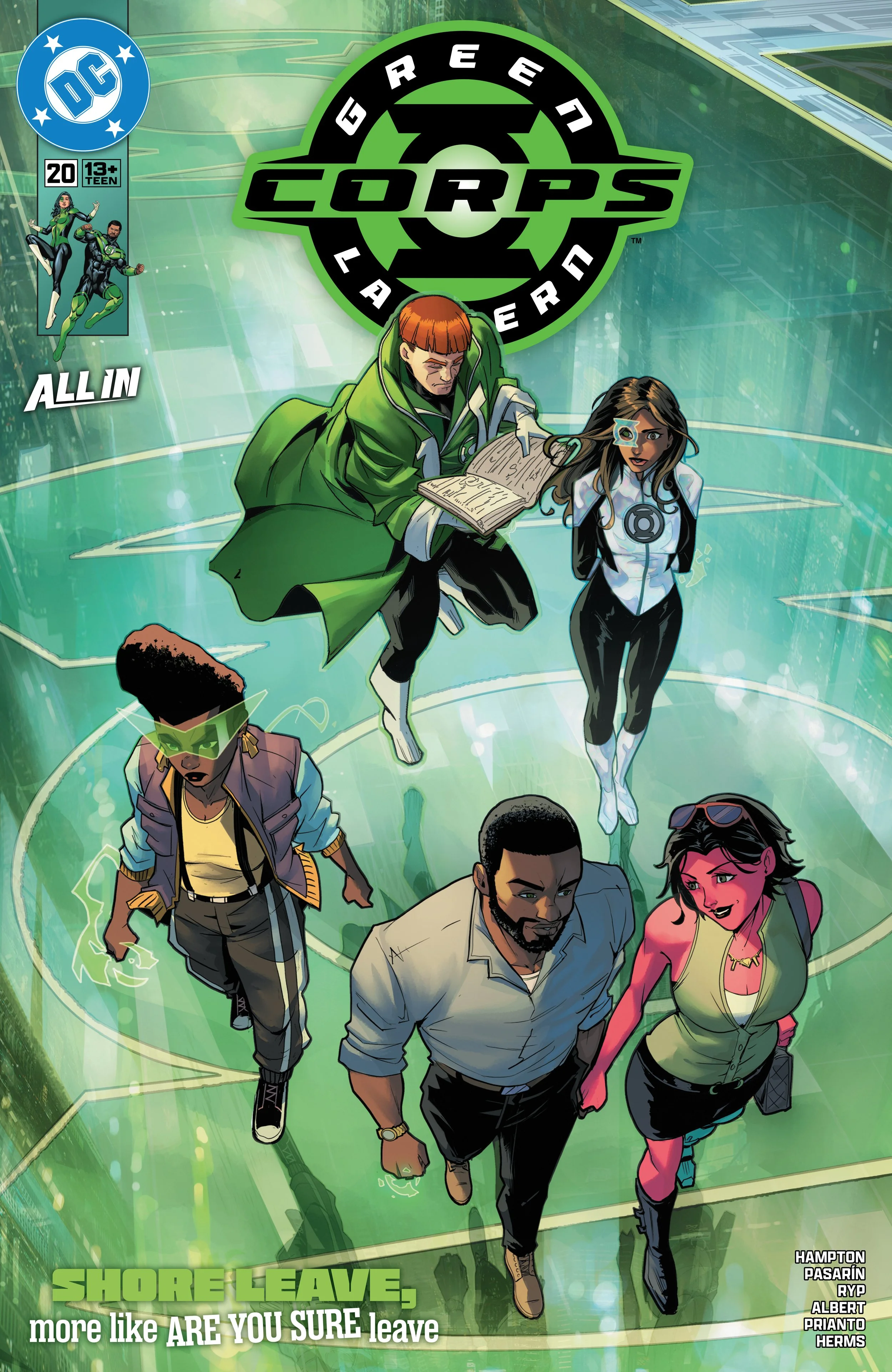 GREEN LANTERN CORPS #20 by Morgan Hampton, Fernando Pasarin, Juan José Ryp, Oclair Albert, Arif Prianto, Romulo Fajardo Jr.,  Matt Herms & Dave Sharpe (DC COMICS)