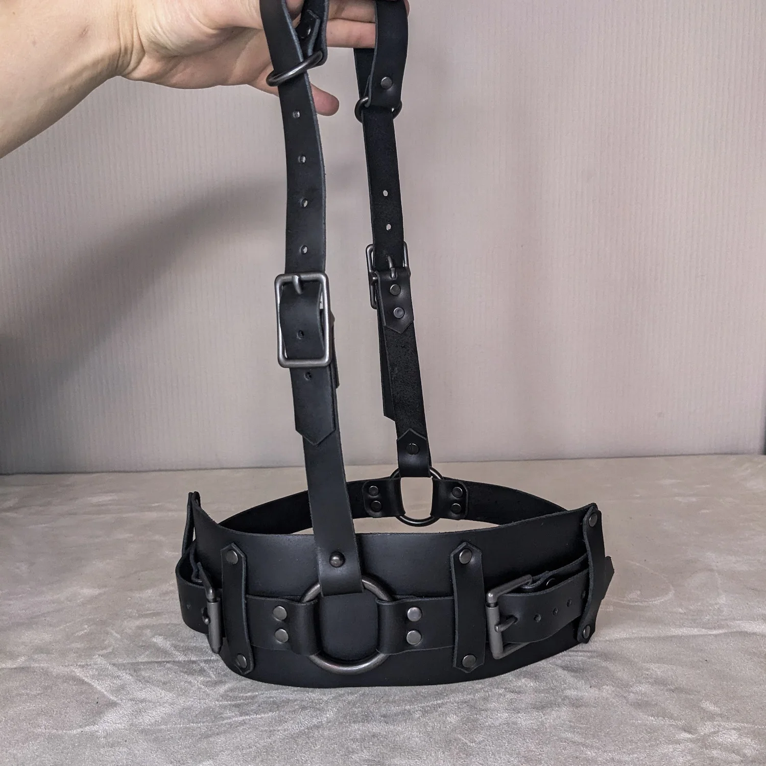 Calamity Thigh Strap-On Harness — CERBERUS LEATHERWORKS