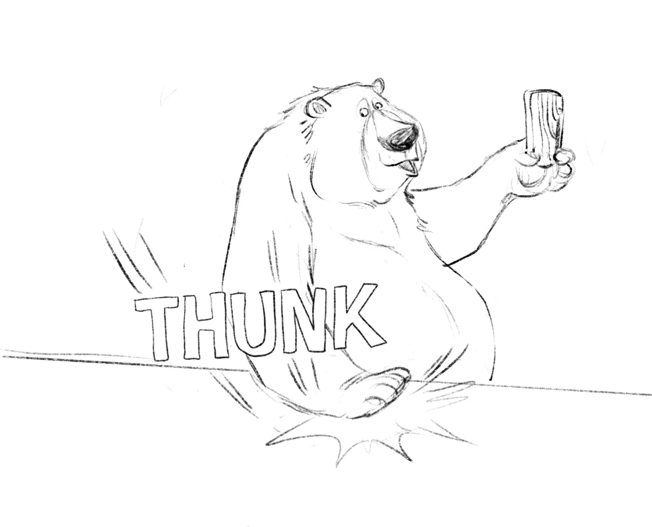 Billy taps a cup of melon juice on the counter and listens closely, realizing it is under-filled, showing a key moment about honesty and fair business in a children’s story.