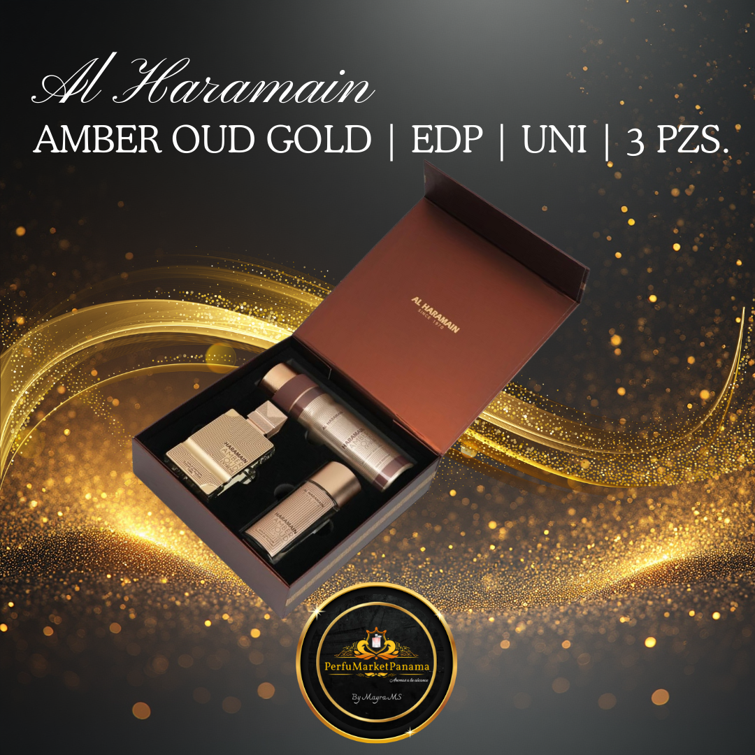 Estuche | Al Haramain | Amber Oud  Gold Edt. | EDP | UNI | 3 PZ.