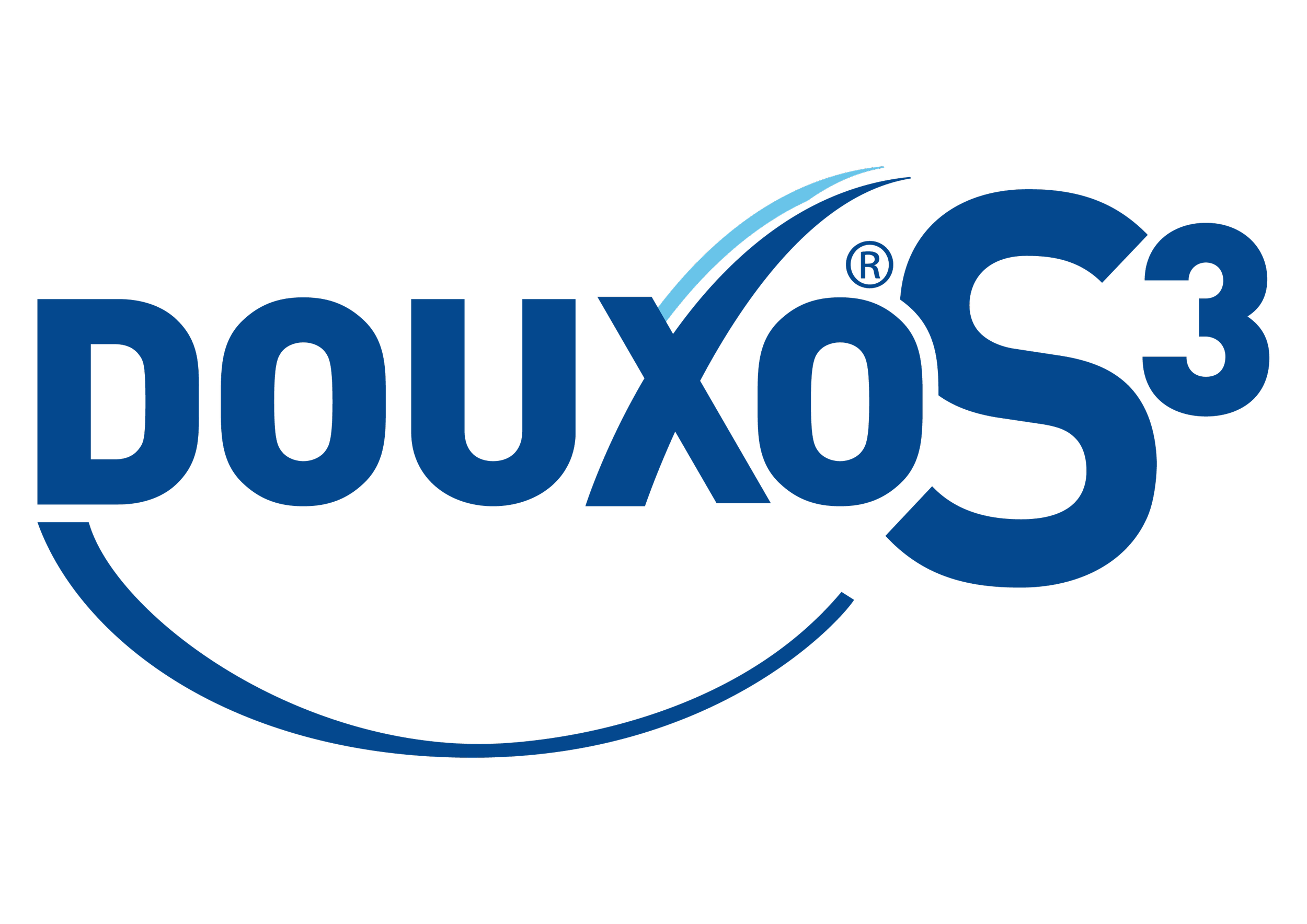 The Douxos S3 logo in blue with a curved line design.
