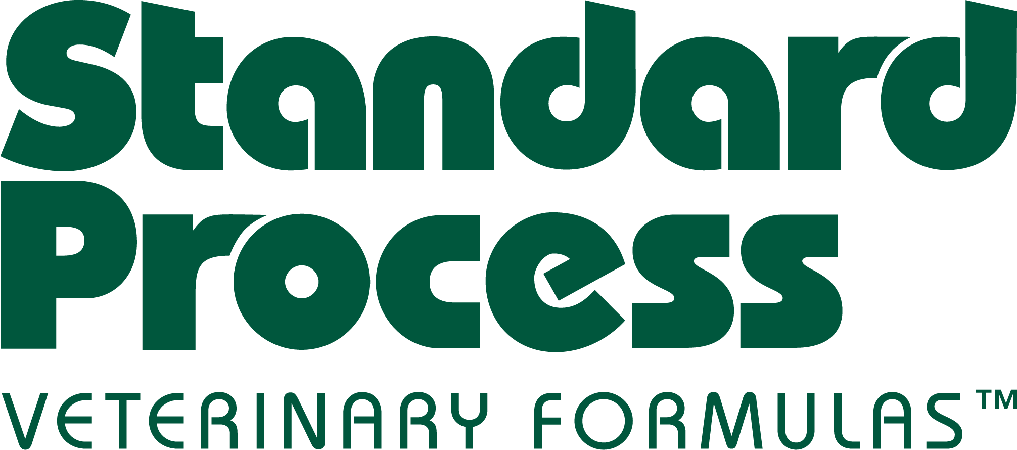 Logo of Standard Process with large green text reading 'Standard Process' and smaller text below stating 'Veterinary Formulas'.