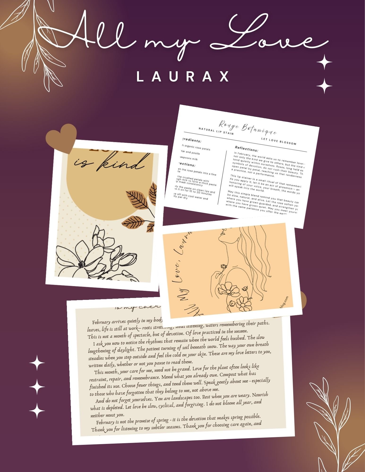 Kisses from Mother Earth - Monthly Subscription Letters