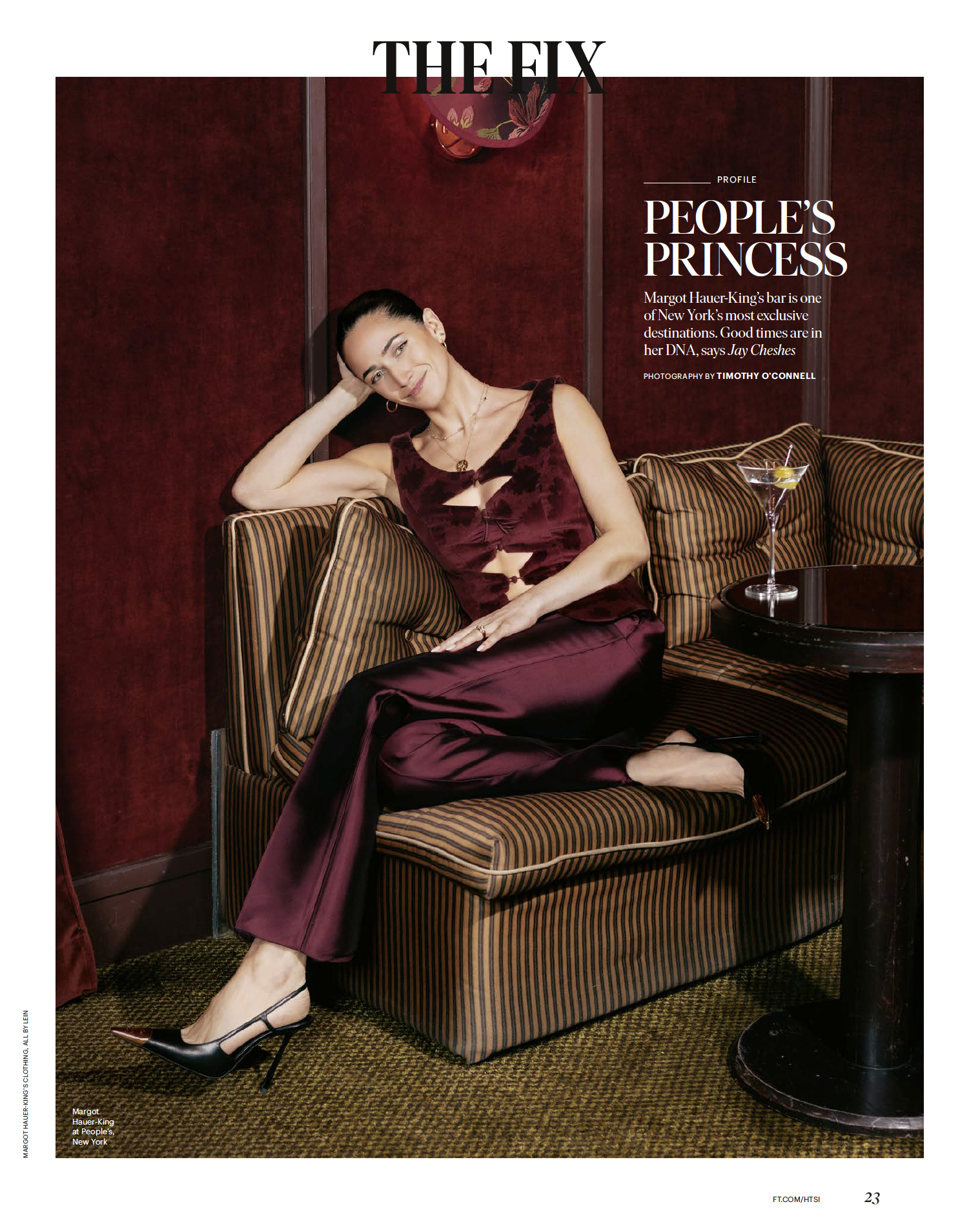 FINANCIAL TIMES HTSI | People's Princess: Margot Hauer-King’s bar is one of New York’s most exclusive destinations. Good times are in her DNA