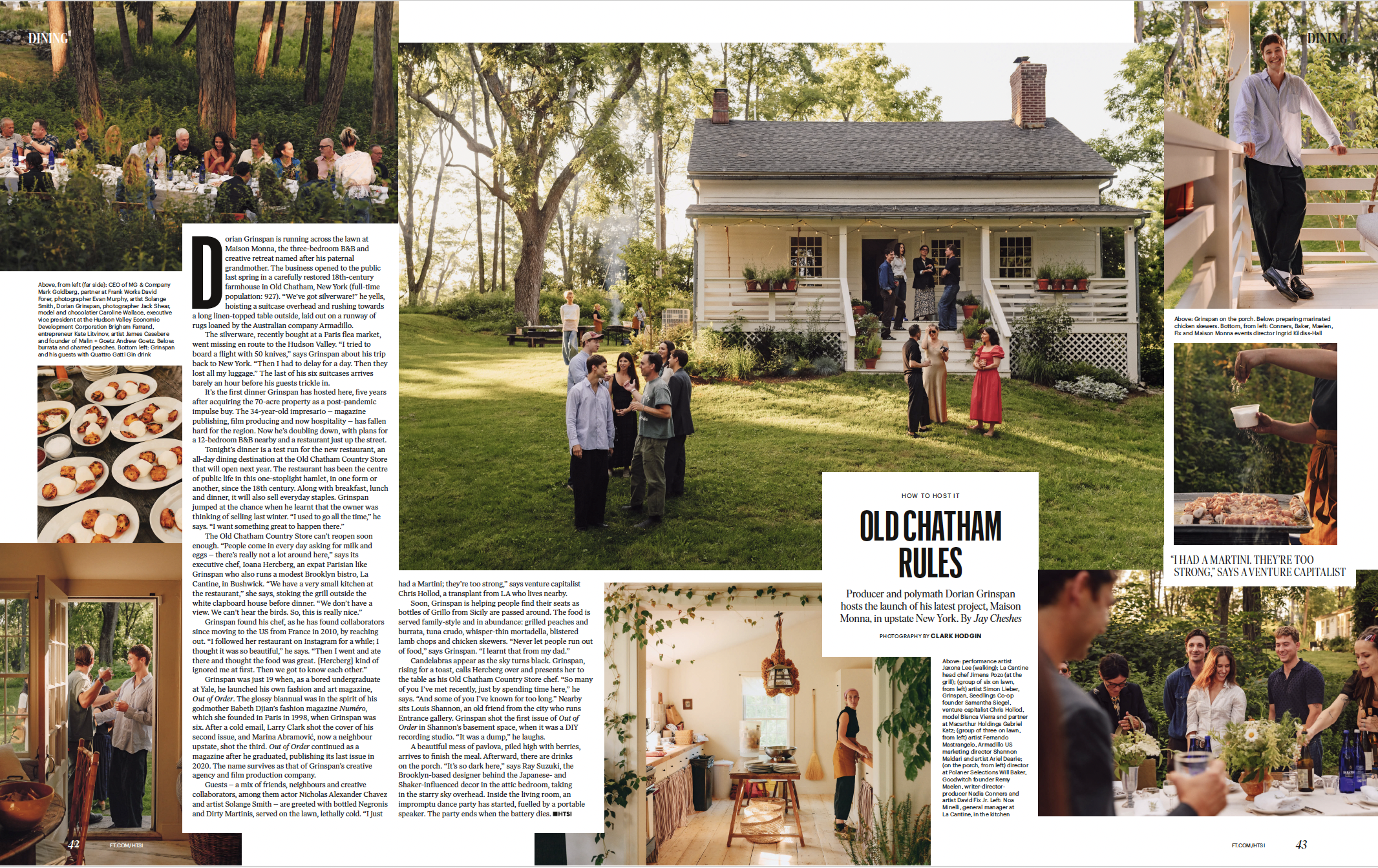 Old Chatham Rules: Producer and polymath Dorian Grinspan hosts the launch of his latest project, Maison Monna, in upstate New York