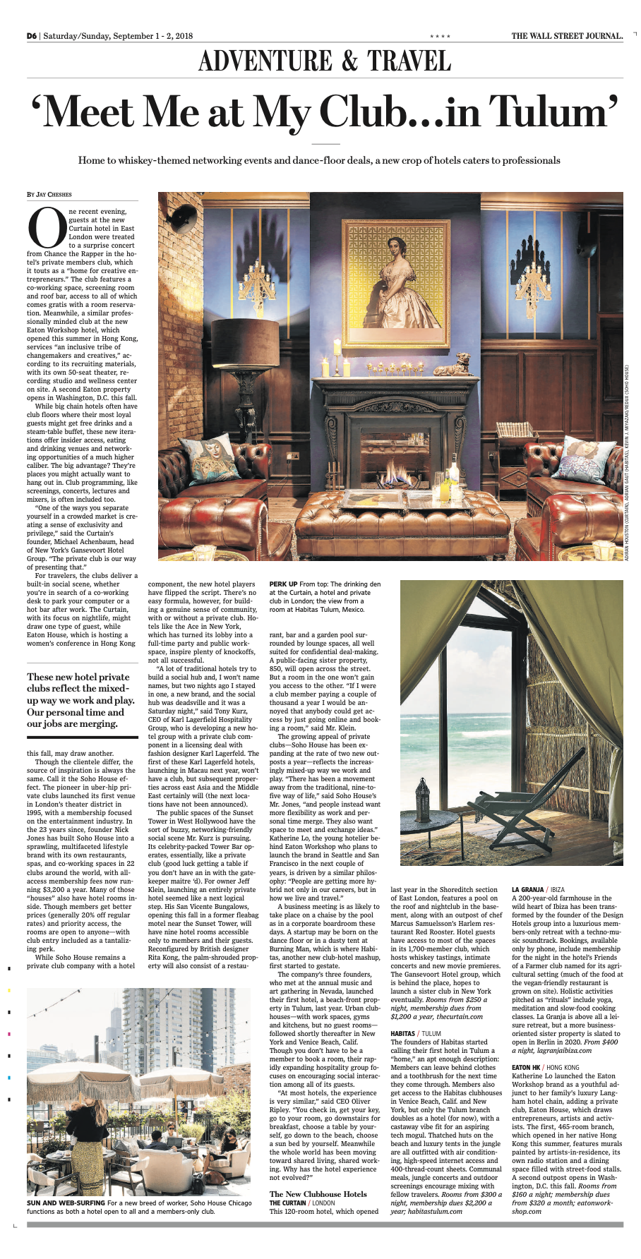 Meet Me at My Club... in Tulum: Home to whiskey-themed networking events and dance-floor deals, a new crop of hotels caters to professionals