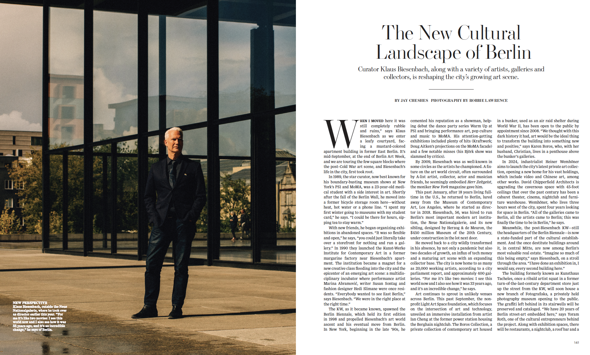 The New Cultural Landscape of Berlin: Curator Klaus Biesenbach, along with a variety of artists, galleries and collectors, is reshaping the city’s growing art scene