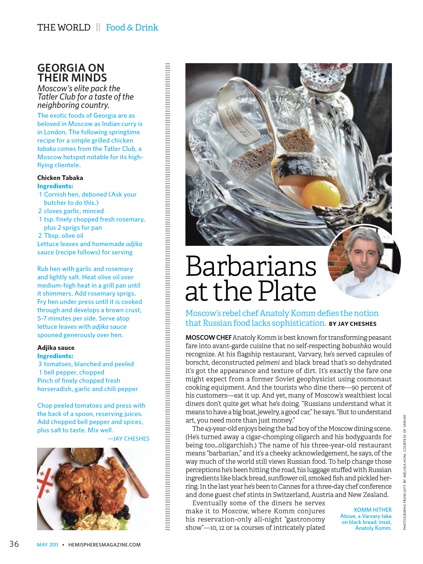 Barbarians at the Plate: Moscow’s rebel chef Anatoly Komm defies the notion that Russian food lacks sophistication