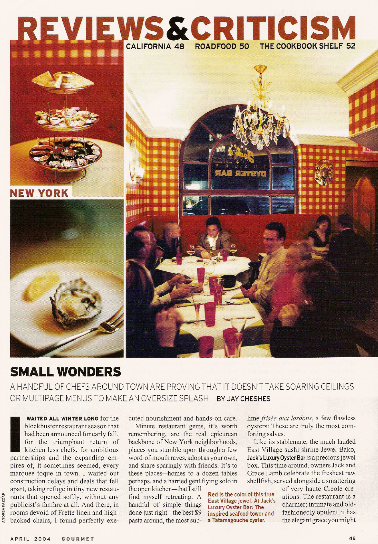 Small Restaurants: Small Wonders