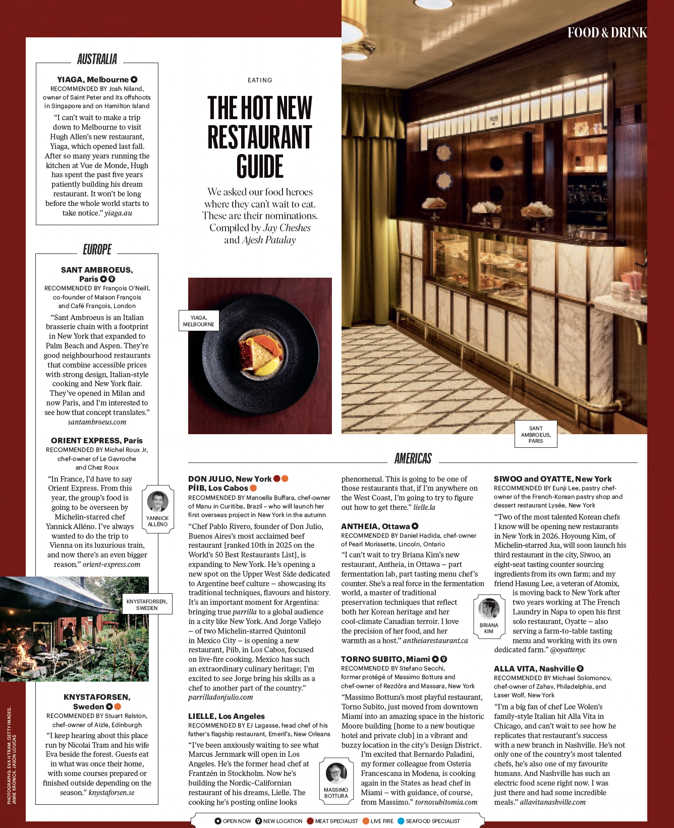 The Hot New Restaurant Guide: We asked our food heroes where they can’t wait to eat. These are their nominations